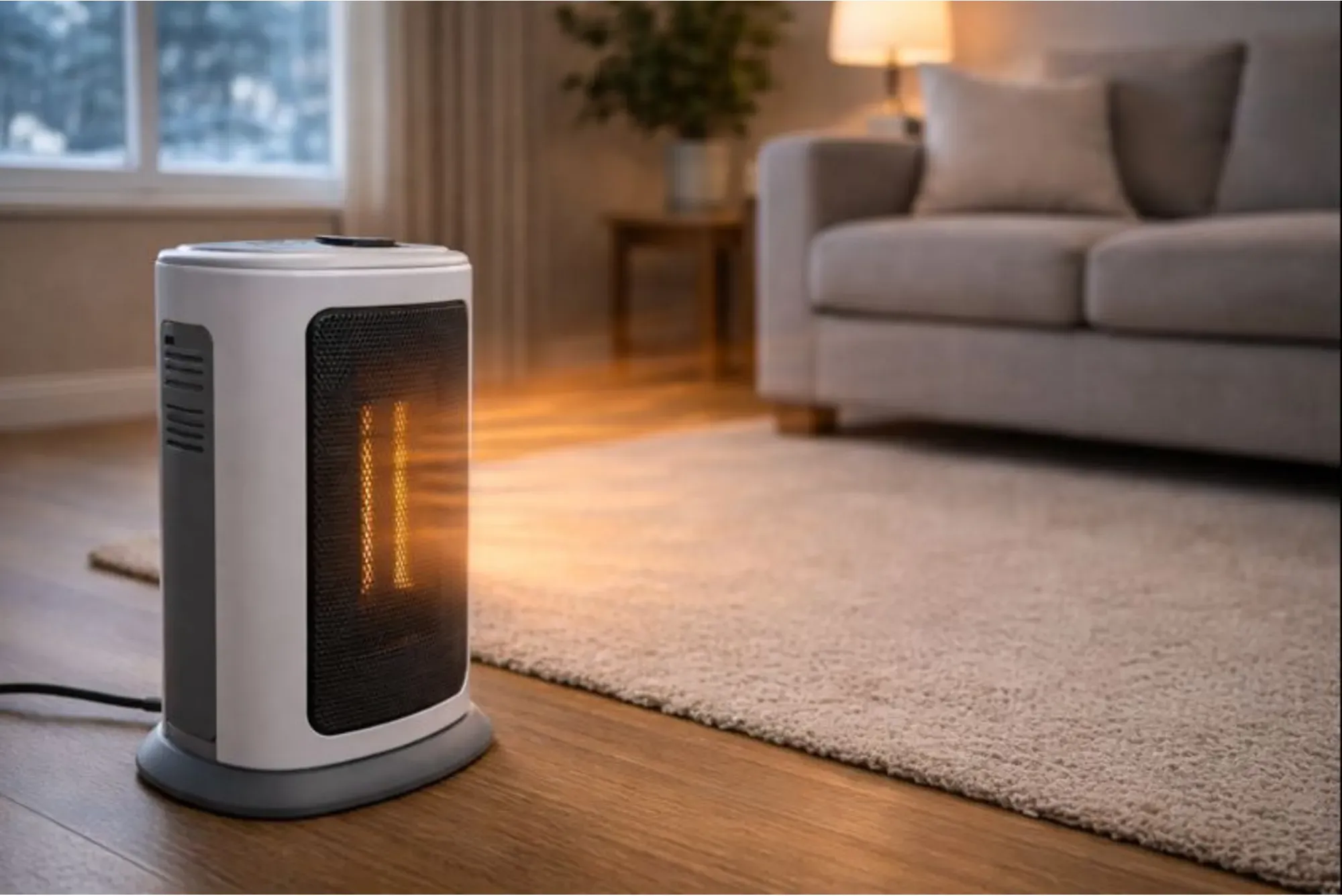 Safe ceramic heater providing even heat distribution indoors