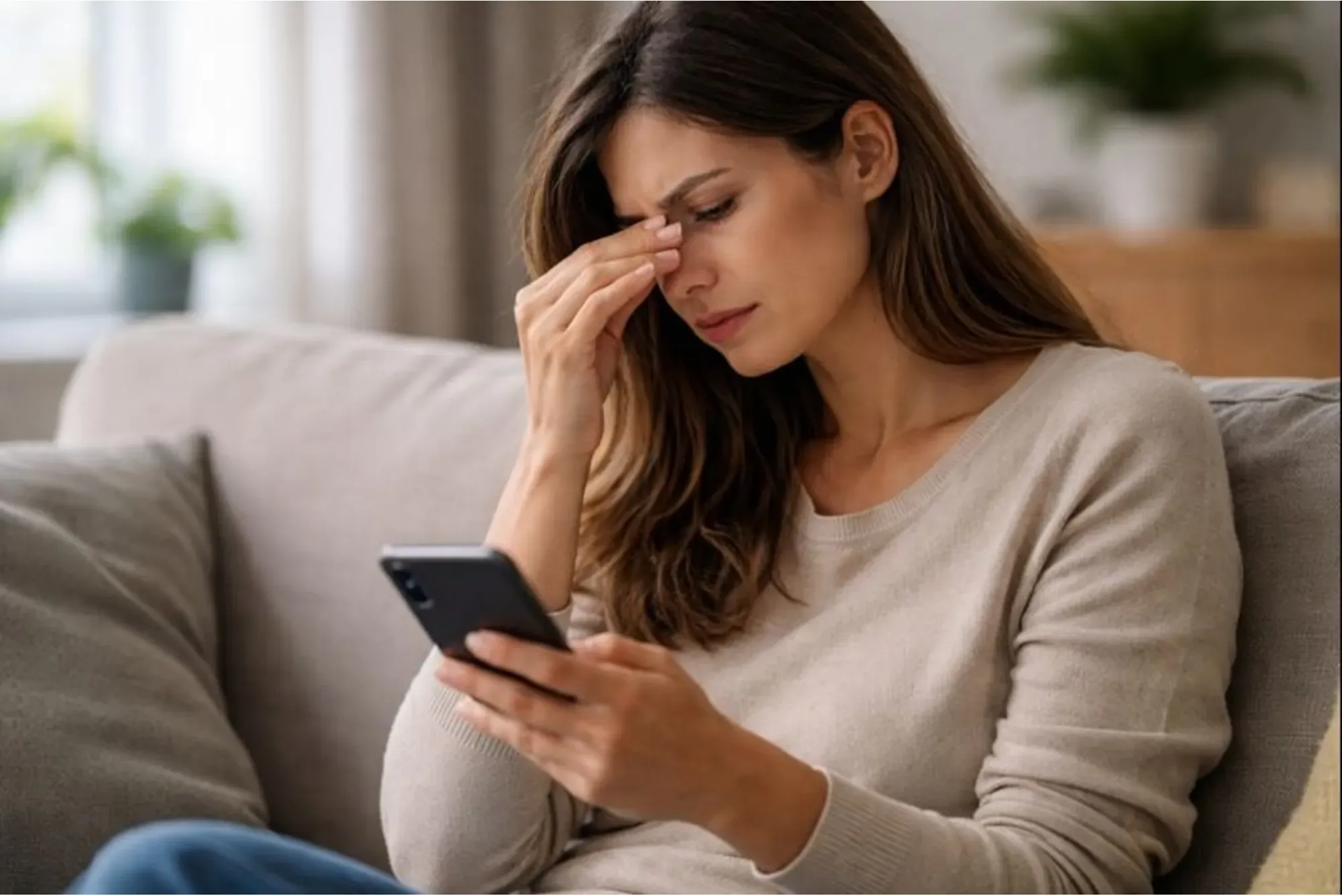 A person sitting at a dining table holding a glass of water, looking tired, showing everyday signs that may appear in early diabetes.