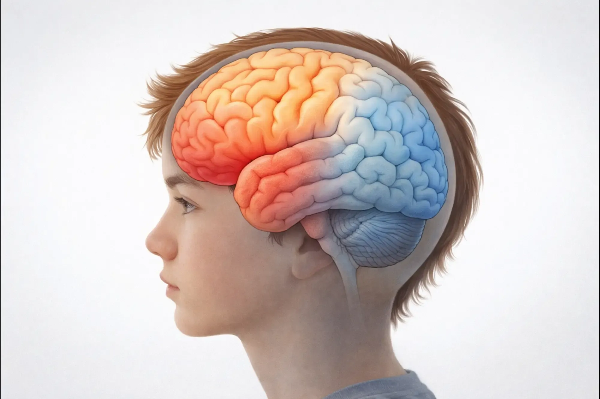 A teenager standing between childhood and adulthood environments, representing the transitional stage of adolescence and personal development.