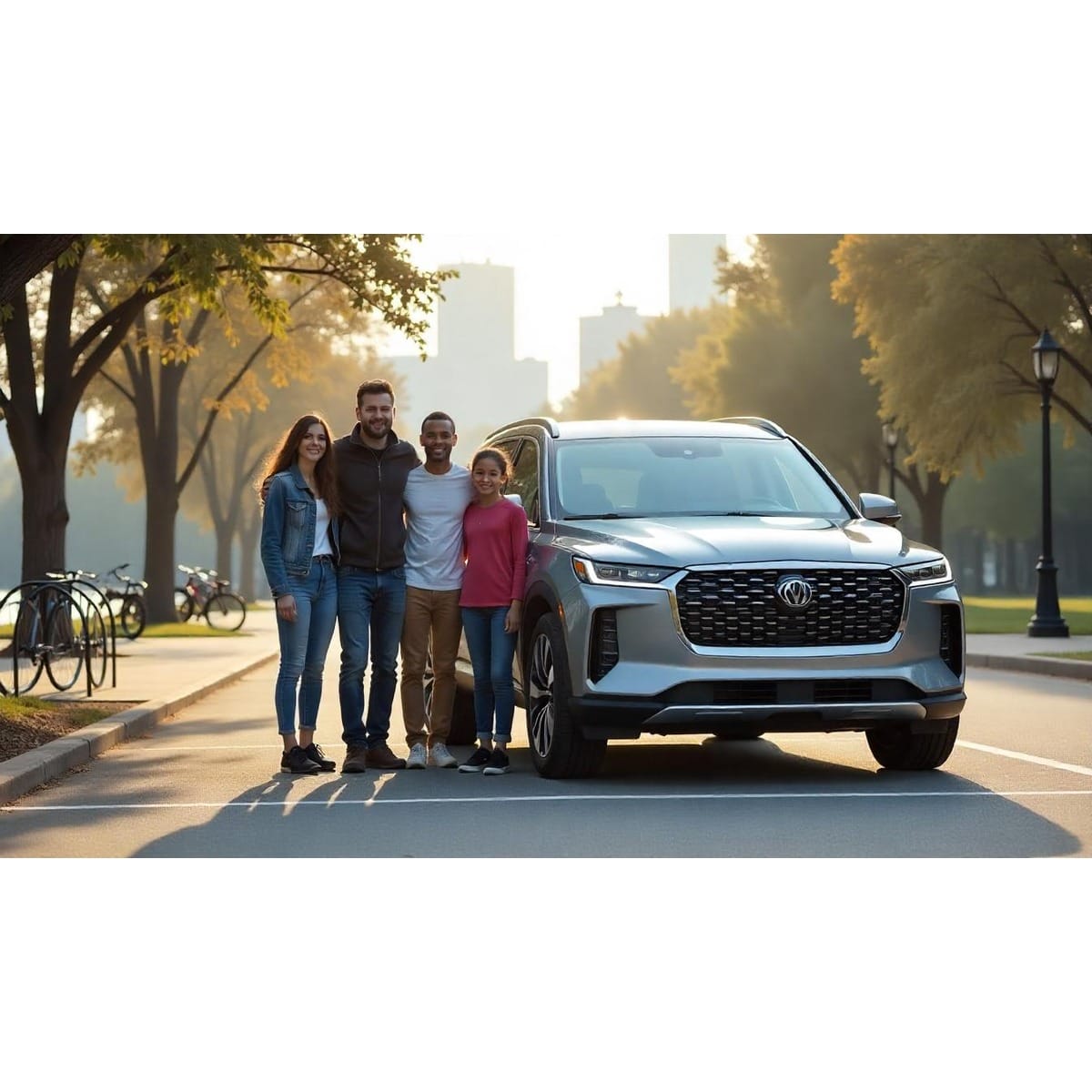Family with SUV, showcasing the best car for your daily commute and lifestyle in 2025.