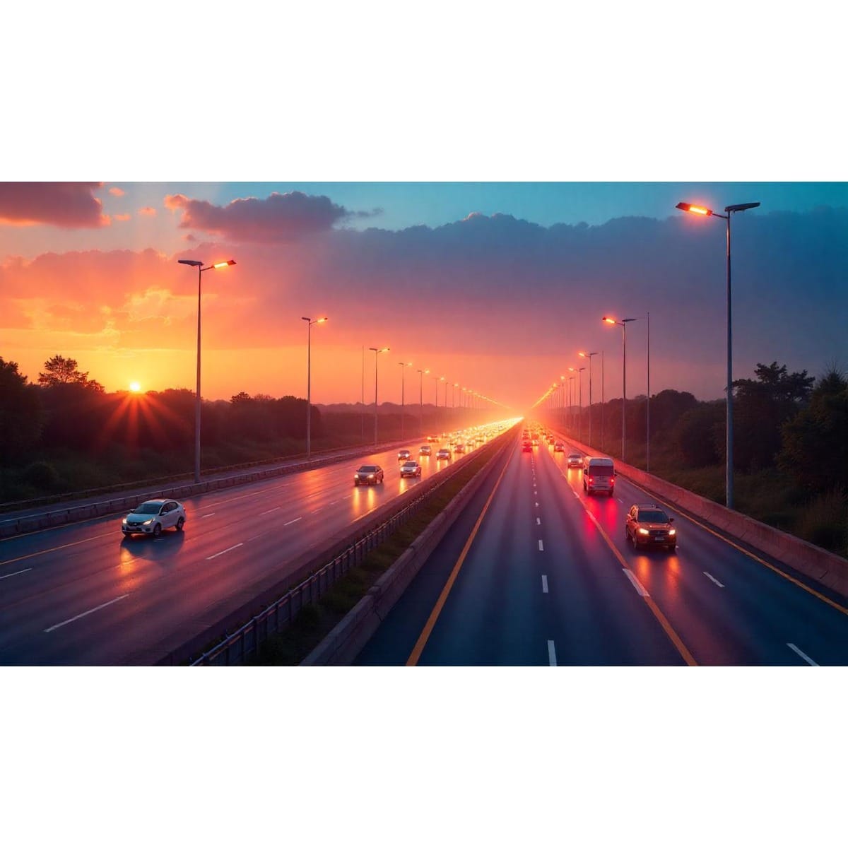 AI traffic system on Dwarka Expressway, powered by NHAI, monitoring violations in real time.