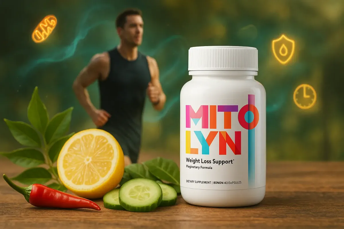 Mitolyn supplement bottle with fresh ingredients highlighting nine health benefits in 2025