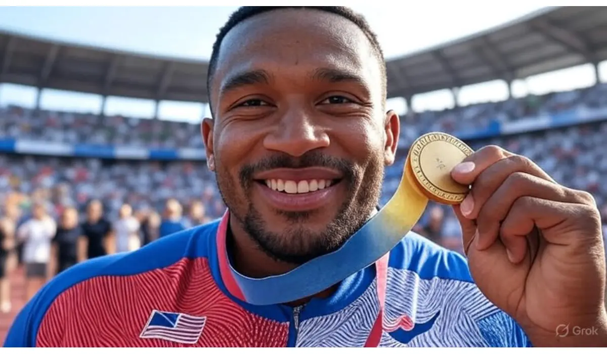 Javelin Throw World Championship 2025 gold winner Walcott.