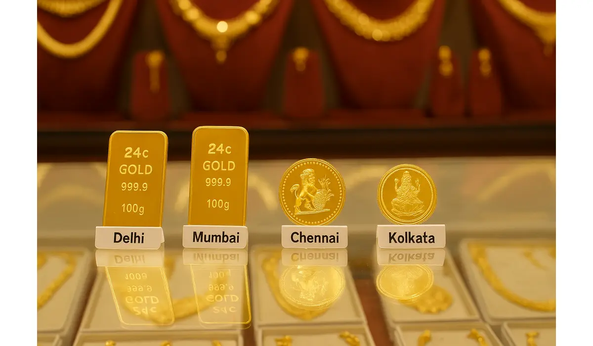 24 carat gold rate in India in different cities