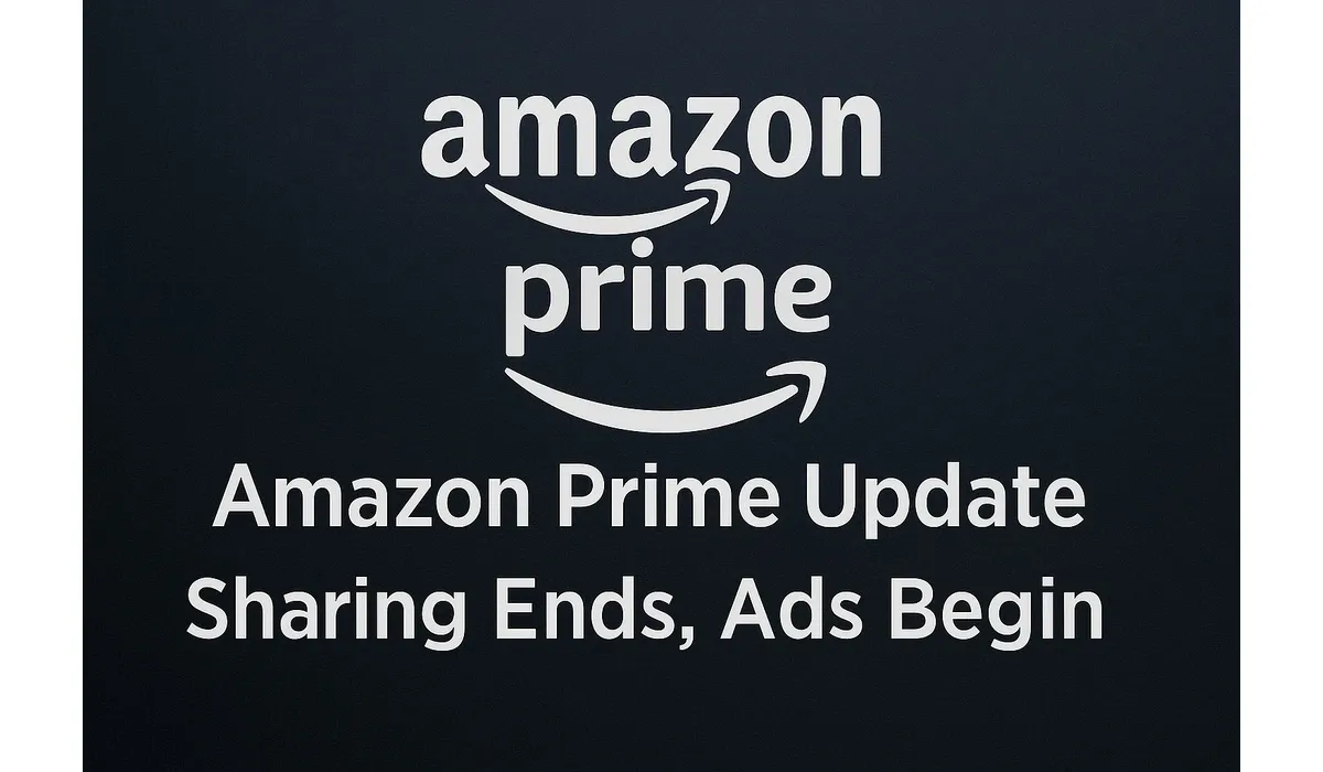 Amazon Prime Update notification overlay.