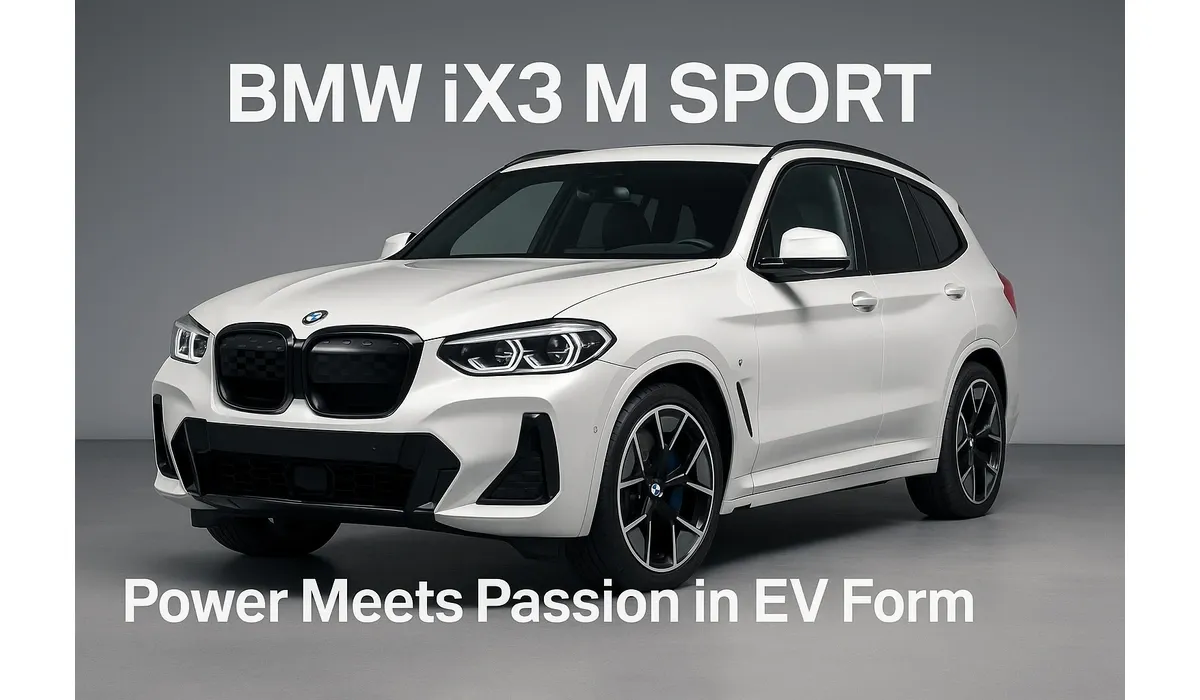 BMW iX3 M Sport in studio with sport styling