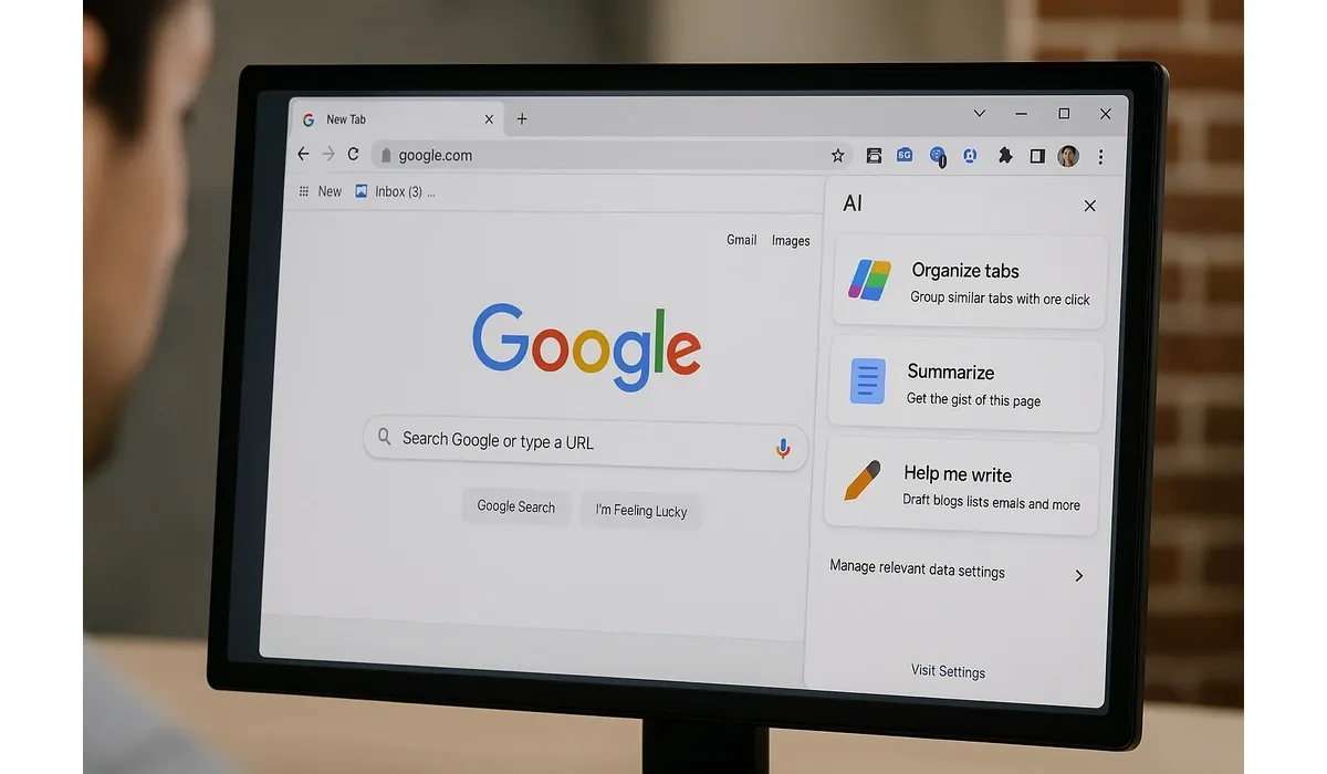 Chrome AI features on desktop browser