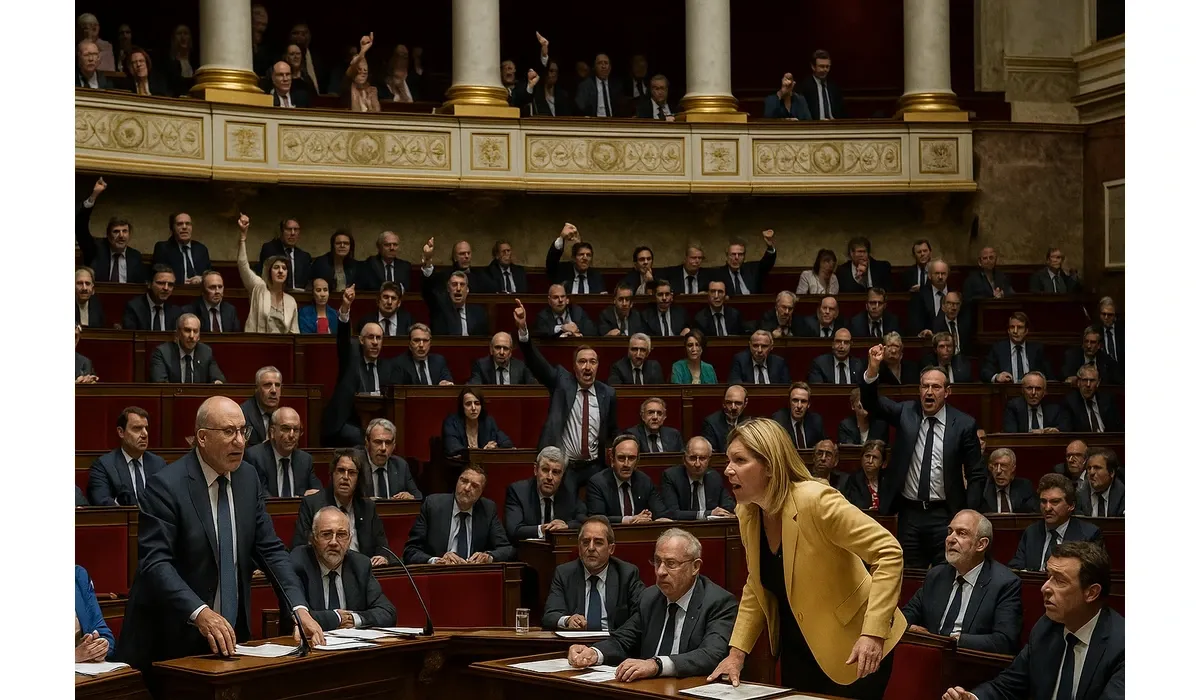 French government collapse 2025 Assembly during a confidence vote.