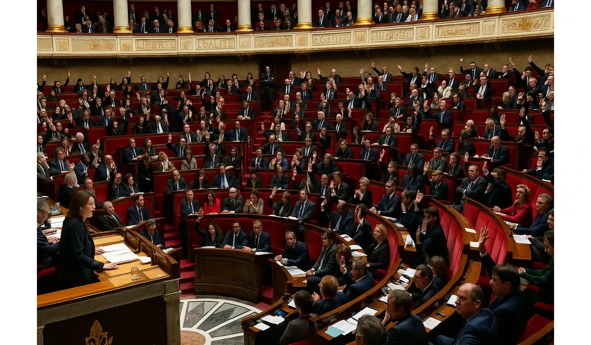French lawmakers during a confidence vote in Parliament.