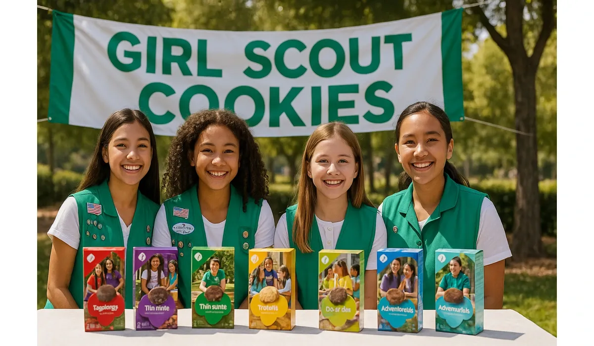 Girl Scout Cookies booth display 2025