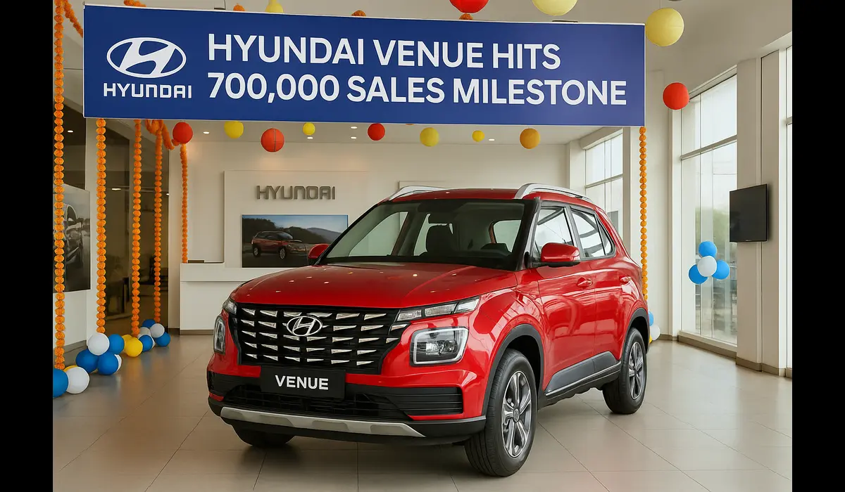 Hyundai Venue sales cross 700k units ahead of festive season.