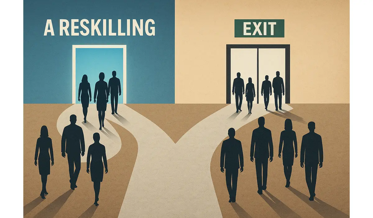 accenture exit staff reskilling or exit AI