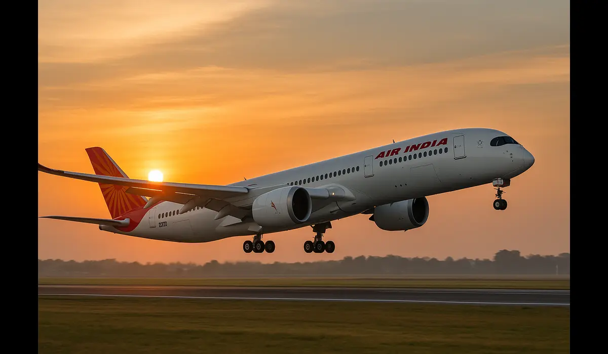 Air India fleet future Airbus A350 takeoff
