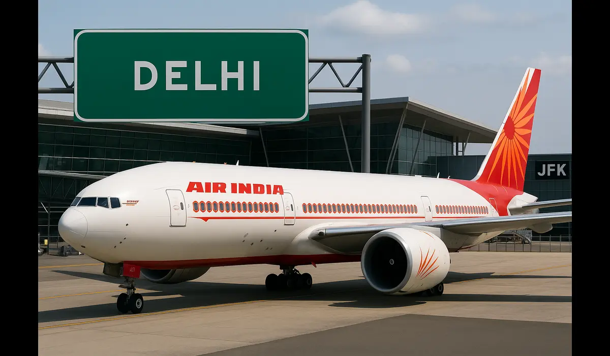 Air India direct flights from New York to Delhi.
