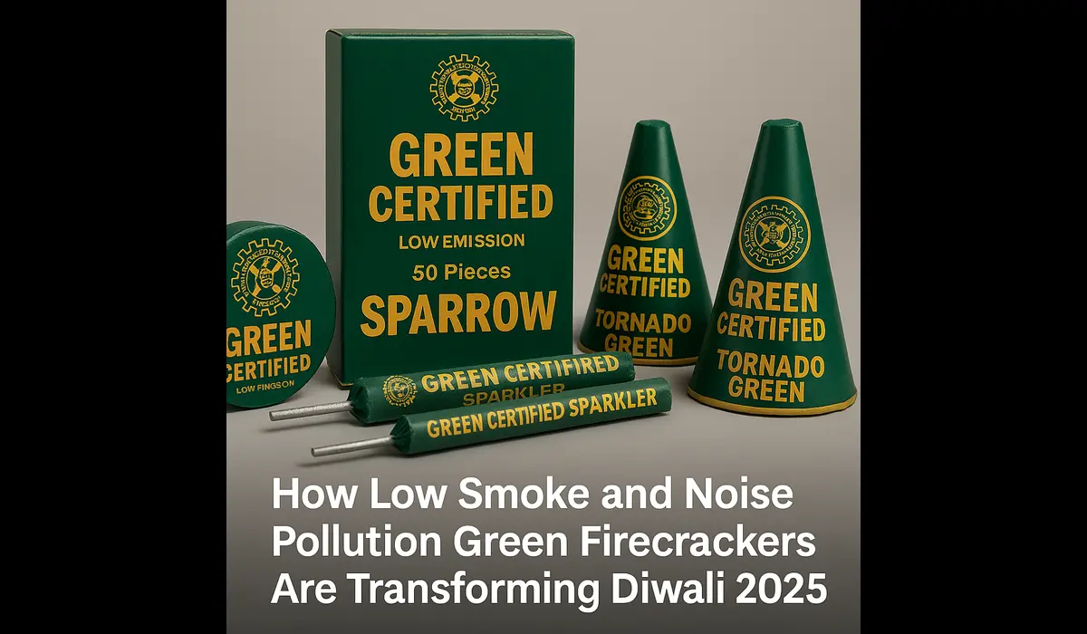 low smoke and noise pollution green firecrackers