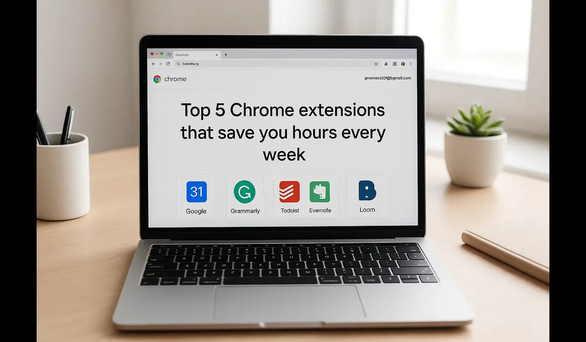Top 5 Chrome extensions that save you hours every week.