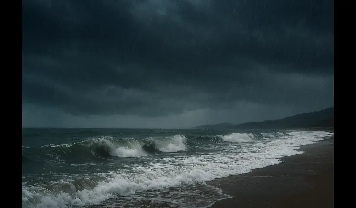 Cyclone Montha rainfall update in North Coastal Andhra Pradesh coast.