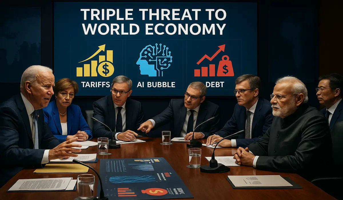 Triple threat to world economy global summit discussion