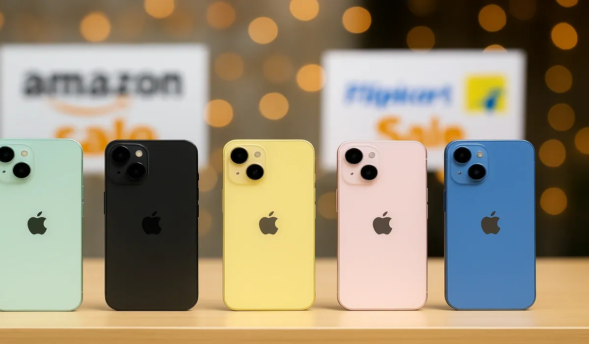 Apple iPhone 15 lowest price on Amazon Flipkart