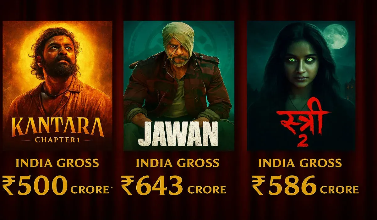 Alt Text: Kantara Chapter 1 box office comparison with Jawan and Stree 2