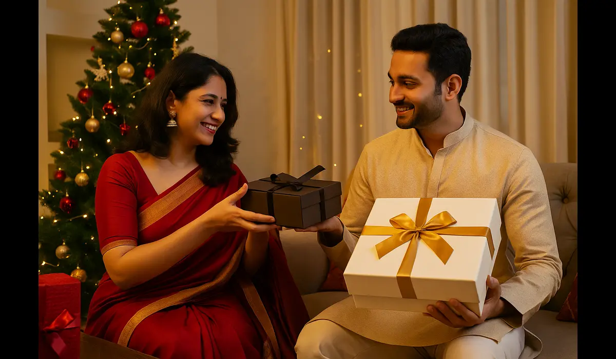 luxury Christmas gifts for him and her in India couple celebration