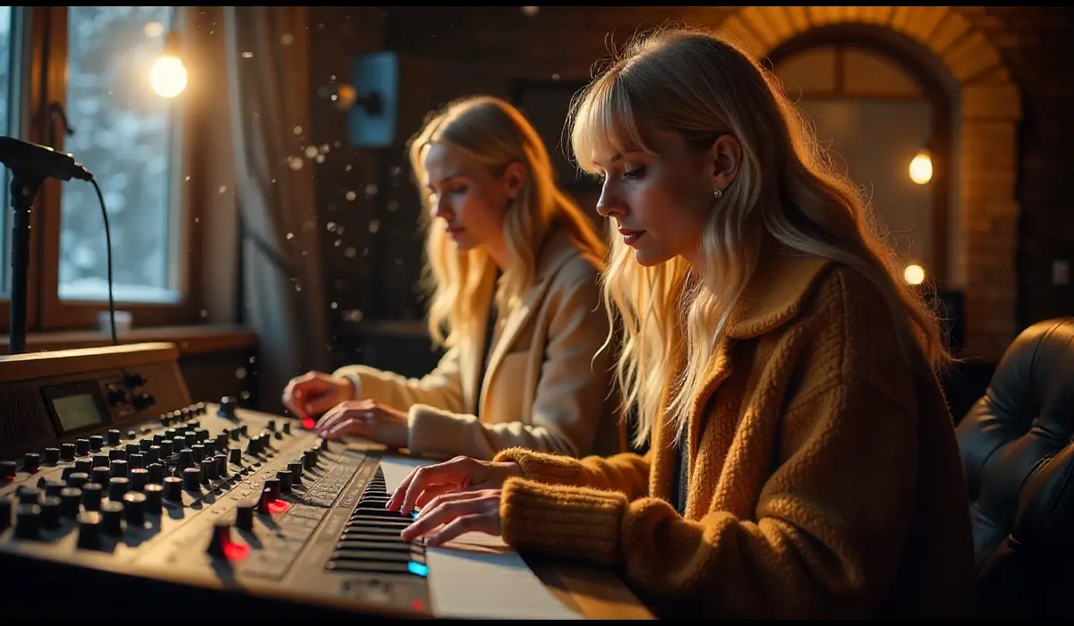 Taylor Swift collaborates Sabrina Carpenter on The Life of a Showgirl live stage moment.