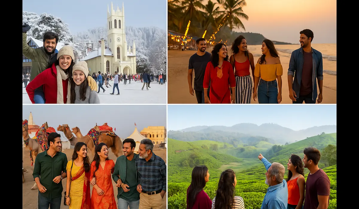 Year-End Travel in India — families and friends exploring winter destinations across the country.