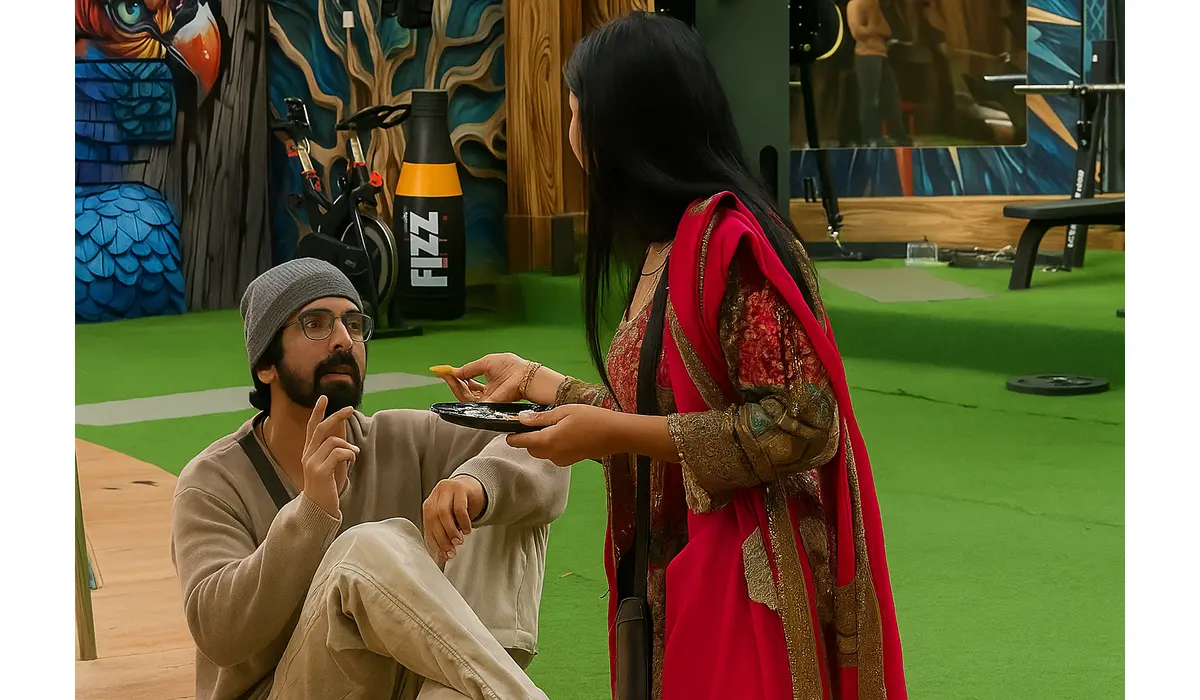 amaal malik tanya mittal bigg boss 19 interaction by the pool