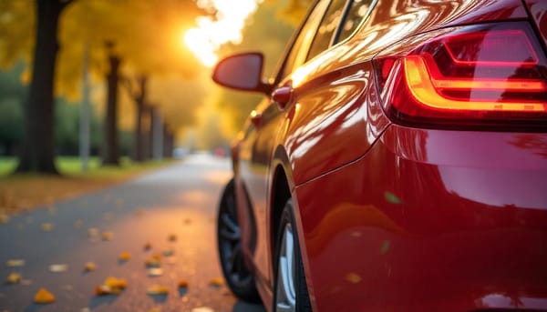 Shiny car with protected paint job, showcasing tips to protect car paint from scratches and chips.