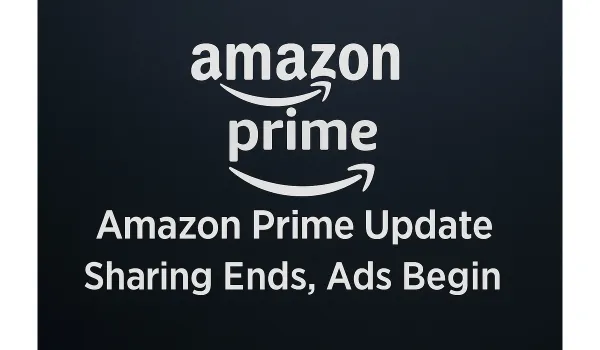 Amazon Prime Update notification overlay.
