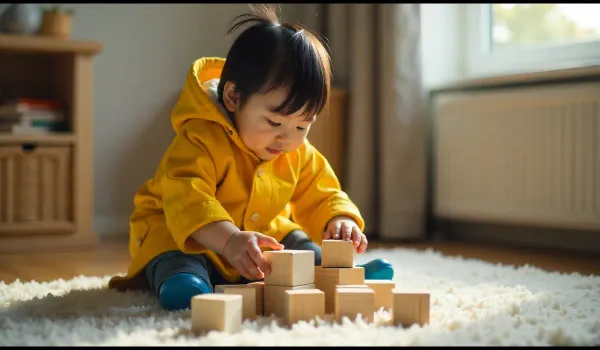 autism causes in children playing with blocks