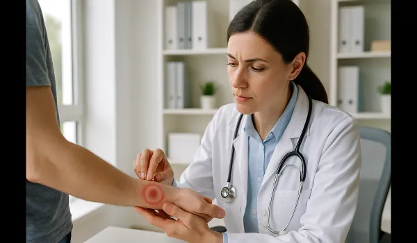 Hero image of Lyme disease treatment diagnosis.