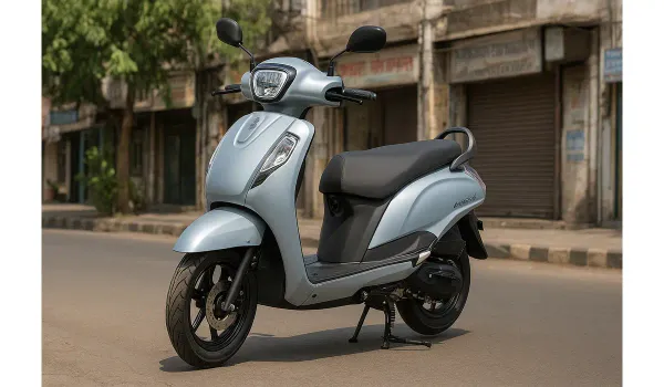 Suzuki Access 125 new model 2025 parked on Indian city street in daylight