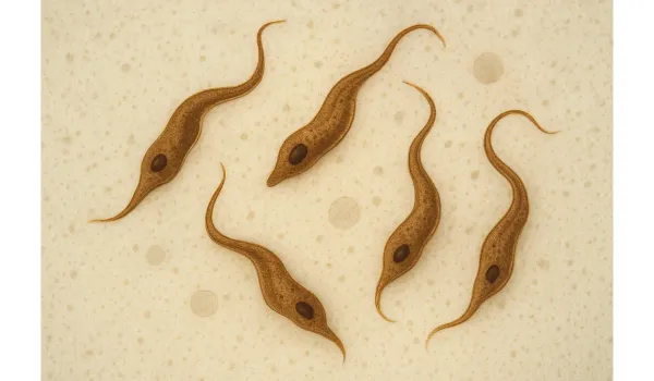 Microscopic illustration of parasite causing Chagas disease caused by