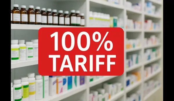 100% tariff on pharmaceuticals import US 2025 news.