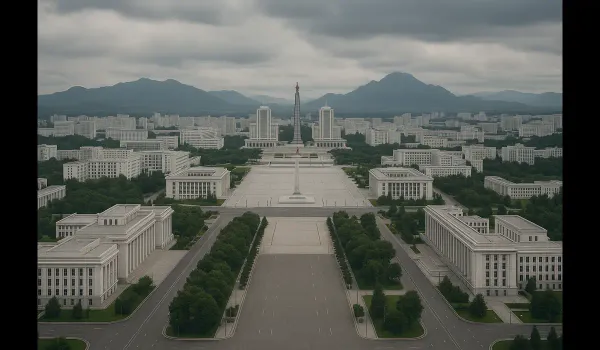 Aerial skyline showing safe alternatives to visiting North Korea with similar architecture and atmosphere.