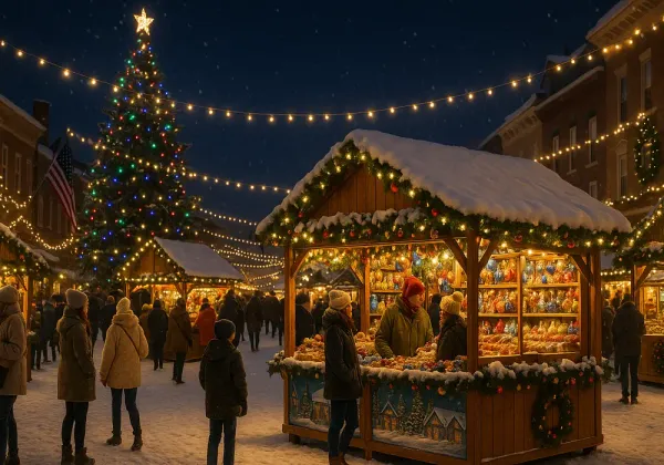 Christmas events in USA with lights and festive markets