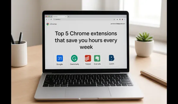 Top 5 Chrome extensions that save you hours every week.