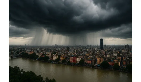 heavy rainfall alert due to Cyclone Montha in Kolkata