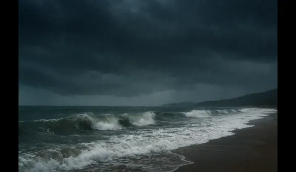 Cyclone Montha rainfall update in North Coastal Andhra Pradesh coast.