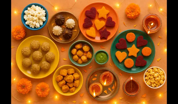 Diwali food ideas for kids with fun and safe snacks and sweets.