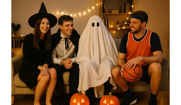diy halloween costume ideas using clothes you already own – friends in homemade costumes at home