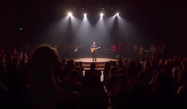 Jimmy Fallon Taylor Swift surprise performance stage setup.