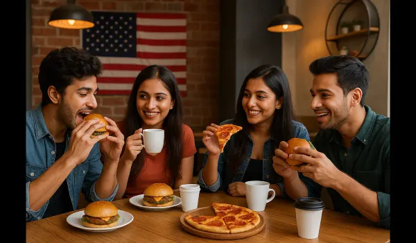 Indian millennials enjoying American food culture