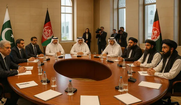 Pakistan Afghanistan peace talks in Doha 2025 conference meeting