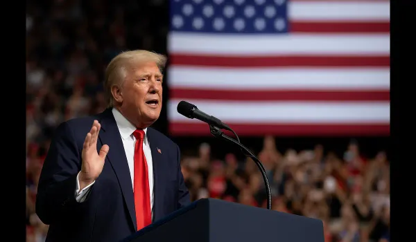 Trump jailing demand addresses supporters about the Illinois–Chicago immigration showdown.