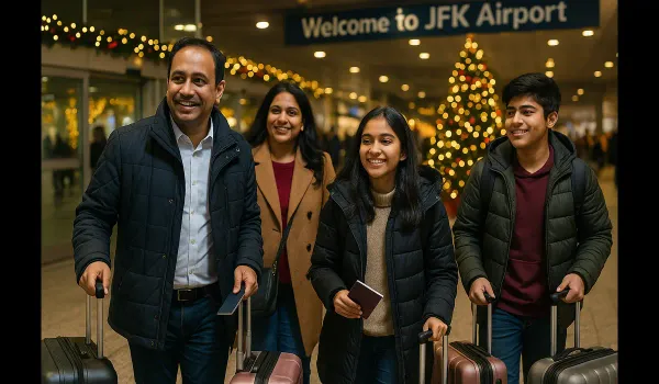 Indian travelers enjoying Christmas markets in USA December budget trip.7 Insider Secrets for Indian Travelers