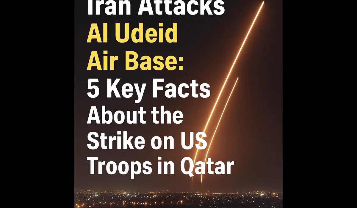 Iran Attacks Al Udeid Air Base housing US troops in Qatar with missile strike on June 23, 2025