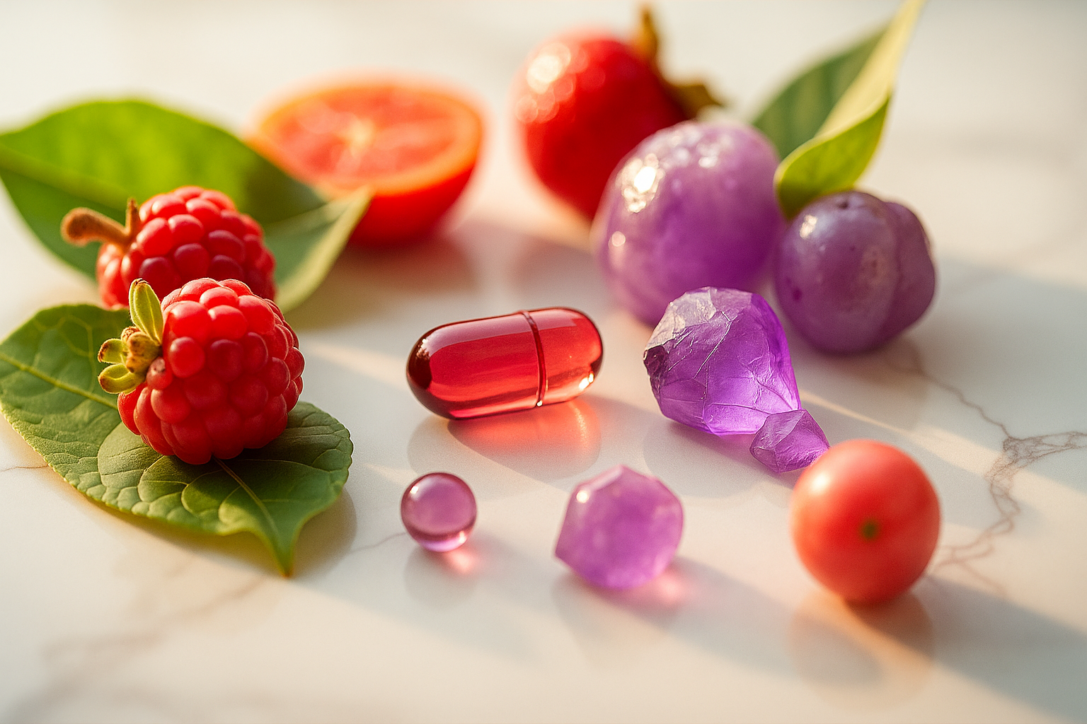 Close-up of Mitolyn supplement ingredients like CoQ10 and PQQ, promoting mitochondrial health from the official online store.