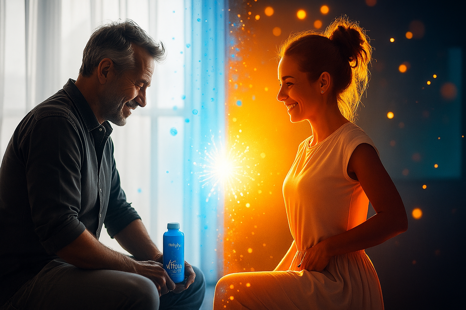 Before-and-after image showing energy boost from Mitolyn supplement for mitochondrial health, available from the Mitolyn official site.